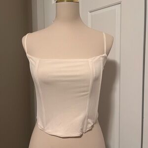 Dynamite Cream corset style top